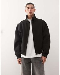 Weekday - Giacca Con Collo A Imbuto Nera - Lyst