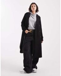 Vero Moda - Double Breasted Belted Midi Coat - Lyst