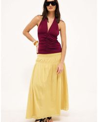 NA-KD - Smock Waist Detail Maxi Skirt - Lyst