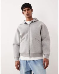 ARKET - Sweat à capuche zippé en pur coton - en tissu façon néoprène - Lyst