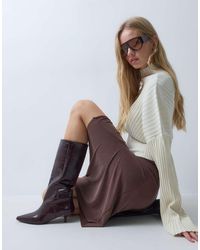ASOS - Camille Kitten Heel Pull On Knee Boots - Lyst