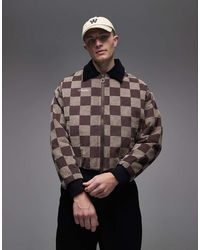 Prohibited - Checked Bomber Jacket - Lyst