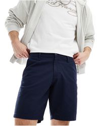 ASOS - Pantaloncini chino taglio classico slim elasticizzati navy - Lyst