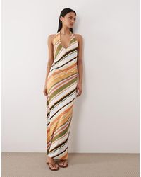 ASOS - Tie Back Halter Midi Dress - Lyst