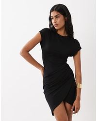 ASOS - Wrap T-shirt Mini Dress - Lyst