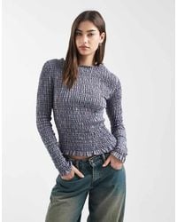 Daisy Street - Long Sleeve Shirred Top - Lyst