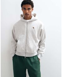 Abercrombie & Fitch - Icon Logo Zip Up Hoodie - Lyst