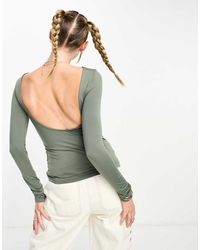 Weekday - Gizem Open Back Long Sleeve Top - Lyst