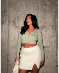 NARRATED - Long Sleeves Cropped Cardigan - Lyst