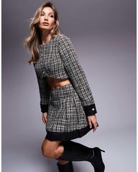 ASOS - Bouclé Blazer Met Knopen Met Versiering - Lyst