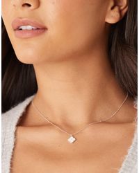 Accessorize - Collier en argent massif 925 avec breloque trèfle ornée d'un clou - Lyst
