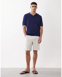 SELECTED - Knit Split Neck Polo - Lyst