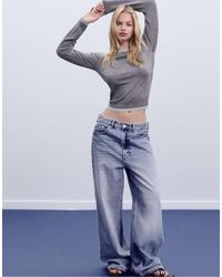 Stradivarius - Maglione Lavorato Mélange Con Finiture A Contrasto - Lyst