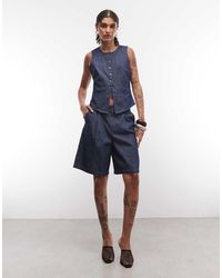 Noisy May - High Rise Tailored Bermuda Shorts - Lyst