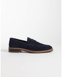 ASOS - – gewebte penny-loafer aus wildleder - Lyst