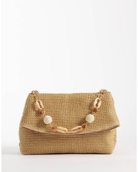 ASOS - Straw Clutch Bag With Resin Strap - Lyst