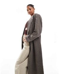 ASOS - – gemütlicher, karierter dad-mantel aus bouclé - Lyst