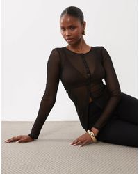 ASOS - Top transparent ras - Lyst