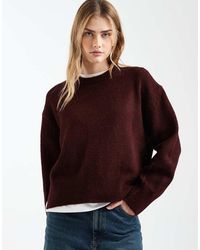 ASOS - Boxy Crew Neck Jumper With Side Split Detail - Lyst