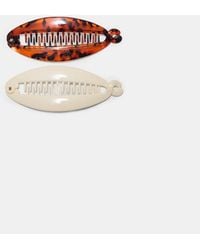 Stradivarius - Set Of 2 Banana Hair Clips - Lyst