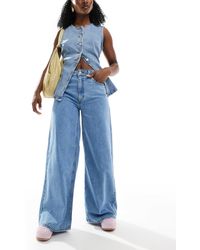 ASOS - High Waist Wide Leg Jeans - Lyst