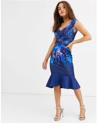 lipsy 2 in 1 dress with checked skirt in mono