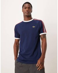 adidas Originals - T-Shirt Met 3 -Stripes - Lyst