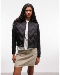 Barbour - Prism Cropped Quilted Sweat Bomber Jacket - Lyst