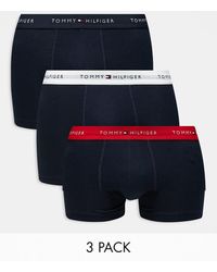 Tommy Hilfiger - Signature Essential 3 Pack Trunk With Coloured Waistband - Lyst