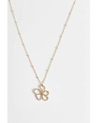 ASOS - Necklace With Fine Chain And Flower Pendant - Lyst