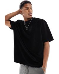 ASOS - Camiseta negra extragrande - Lyst
