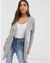Lipsy Waterfall Cardigan - Gray