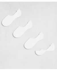 Pieces - 4 Pack Footsie Invisible Socks - Lyst