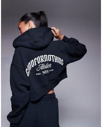Good For Nothing - Co-ord Cropped Zipped Hoodie With Logo Back Print - Lyst