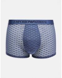 Emporio Armani - Bodywear Mesh Logo Trunks - Lyst