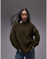 TOPSHOP - – oversize-strickpullover - Lyst