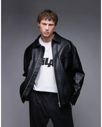 TOPMAN - – bomberjacke aus kunstleder - Lyst