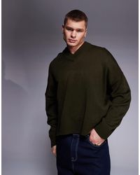 ASOS - Super Oversized Boxy Fit Knitted V Neck Jumper - Lyst