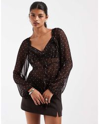 Pieces - Blusa - Lyst