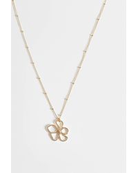 ASOS - Halskette mit feiner kette und zartem blumenanhänger - Lyst
