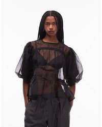 Collusion - – bluse aus organza - Lyst
