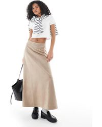 ONLY - – maxirock aus wildlederimitat - Lyst