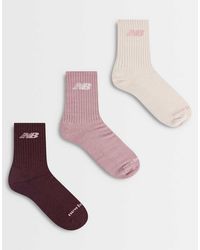 New Balance - Everyday Seasonal Midcalf Socks 3 Pack - Lyst