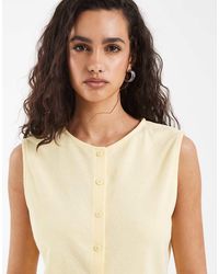 ASOS - Textured Crew Neck Vest - Lyst