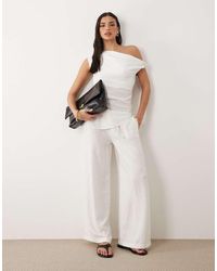 Tala - Resort Wide Leg Linen Trousers - Lyst