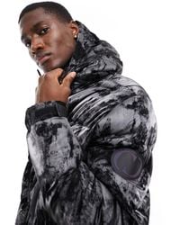 Criminal Damage - Puffer Jacket With All Over Graphic Print - Lyst