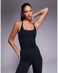 4505 - Top De Tirantes Para Yoga Con Sujetador Integrado De Tejido Suave Al Tacto Icon De - Lyst
