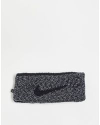 Nike - Fascia per capelli con nodo incrociato grigia - Lyst