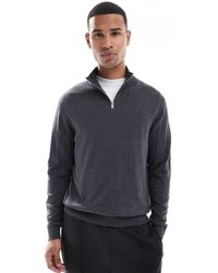 Jack & Jones - Quarter Zip Jumper - Lyst