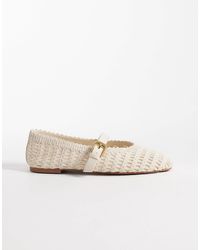 ASOS - Leah Crochet Mary Jane Ballet Flats - Lyst